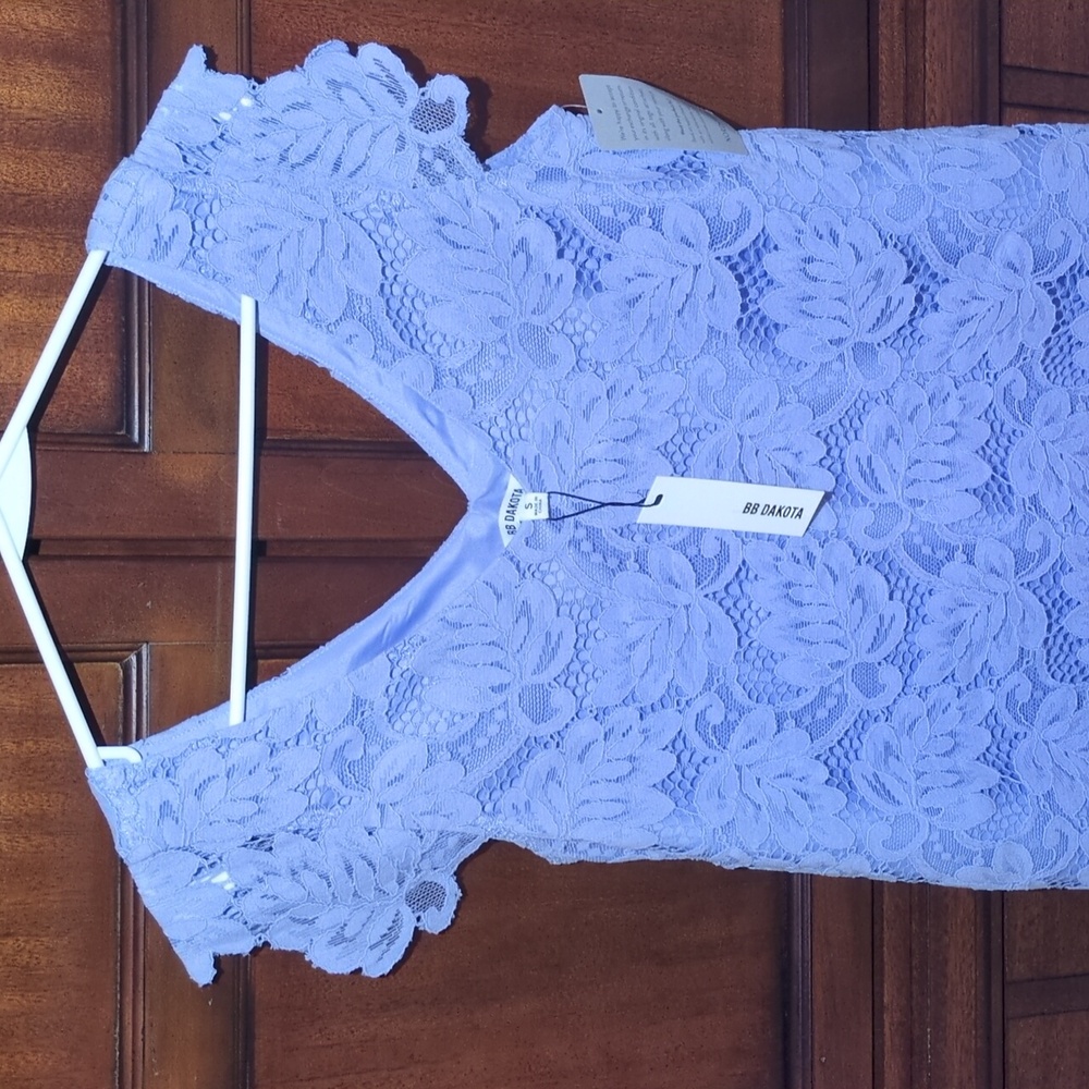 BB Dakota Blue Lace Dress - Picture 3 of 10